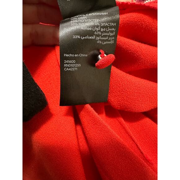 H&M strawberry red sleeveless sheath dress size 8 - Picture 5 of 15